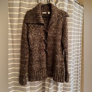 Halogen heavy knit button up sweater